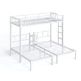 thumbnail image 5 of Ktaxon Metal Twin Triple Bunk Bed, Twin over Twin over Twin XL Bed Frame for 3, Separates Into 3 Twin Beds, White, 5 of 9