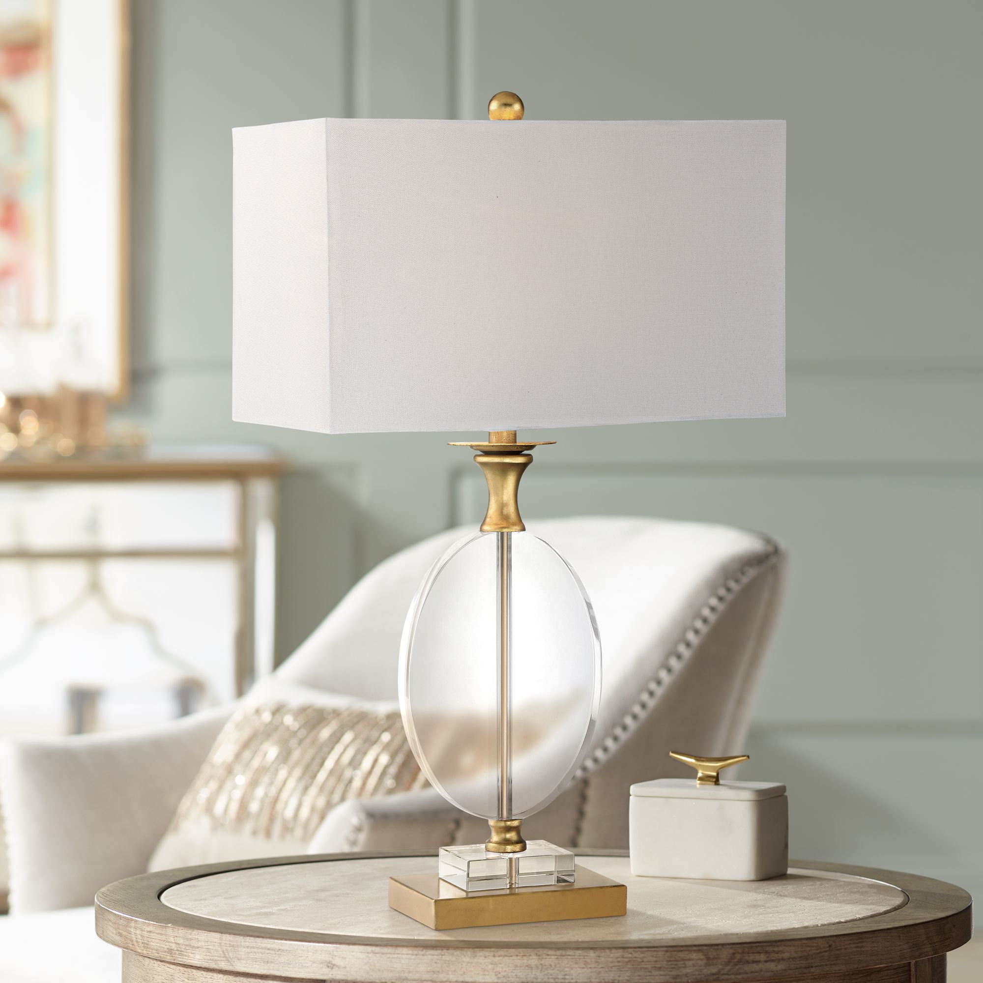 Vienna Full Spectrum Modern Table Lamp, Best Clear Glass Table Lamps