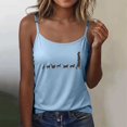 thumbnail image 2 of WEIWEN Cat Control Ladies Tank Tops for Women Adjustable Spaghetti Strap Tank Top Summer Sleeveless Cami Shirts Workout Camisoles tx04-Light Blue, XL, 2 of 4
