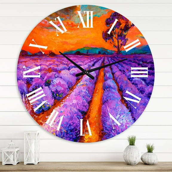 Designart 1 in Quartz Farmhouse Wall Clock