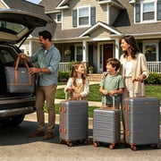 Hardside Luggage Sets 6 Piece, Hardshell Suitcase with TSA Lock Spinner Wheel and Travel Duffle Bag.Dark Gray