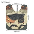thumbnail image 5 of Yayeee Bath Rug for Bathroom Floor Non Slip Rectangle Fluffy Soft Absorbent Mat, 16"x24", Black Halloween Cat, 5 of 7