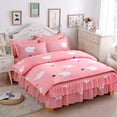 thumbnail image 2 of Juego de cama Vhermosa 1,8 m lujoso con falda de cama y funda de almohada, 2 of 8