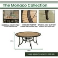 thumbnail image 5 of Hanover Monaco 7-Piece Outdoor Patio Dining Set, 6 Cushioned Wicker Back Swivel Rocker Chairs and 60" Round Tile Table, Brushed Bronze Finish, Rust-Resistant, All-Weather - MONDNWB7PCSW6RDTL-TAN, 5 of 9