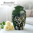 thumbnail image 5 of Daisy Funeral Cremation Urns For Adult Ashes Women - Decorative Urns For Human Ashes Adult Man - 1 Large & 4 Blue Keepsake Urn For Mother - Green Urn For Mom & Dad - 10 & 3 Inch, 5 of 7