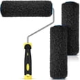 thumbnail image 1 of 3pcs Drywall Compound Roller Cover with 1pc Paint Roller Frame, Drywall Texture Roller Brush for Putty, Texture Coating, 1 of 5
