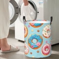 thumbnail image 4 of Goofa Colorful Donut Printed Circular Hamper,Laundry Basket with Handles,Storage Baskets Foldable,Large Capacity Laundry Hamper-, 4 of 8