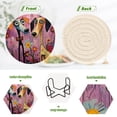 thumbnail image 4 of 6 Pcs Daisy Floral and Dogs Drink Coasters with Holder Absorbent Coaster Sets Cup Heat-Resistant Hot Pads Mats for Bar Table Protection, 4 of 7