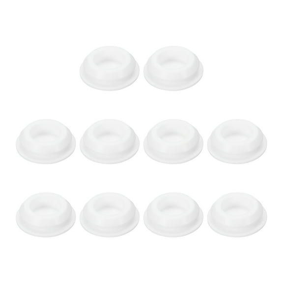 10pcs Hole Plug 7/8 Inch (23mm) Button Plugs Fit for 20mm Hole, Snap in Locking Hole Tube Plug Gel, White