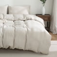 thumbnail image 3 of 100% Pure Linen Duvet Cover with Button Closure and Corner Ties Soft & Breathable - Natural Full/Queen, 3 of 7