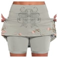 thumbnail image 2 of Wxolcjlv Womens Floral Print Skort High Waist Built‑In Short Workout Casual Skirts, 2 of 8