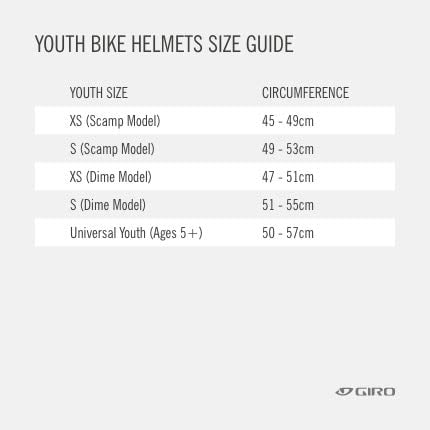 Giro bike helmet sizing hotsell