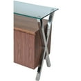 thumbnail image 4 of Pangea Home Beverly Modern Wood Veneer & High Polished Steel Buffet in Walnut, 4 of 4