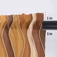 thumbnail image 5 of Burnt Orange Ombre Valance Curtains for Kitchen/Living Room/Bathroom/Bedroom Window, Rod Pocket Small Topper Half Short Window Curtains Voile Sheer Scarf, Abstract Art Moire Ocean Waves 42"x18", 5 of 8