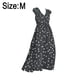 thumbnail image 2 of Vestido largo informal de verano con escote en V y tirantes finos y estampado floral para mujer, 2 of 6