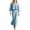 06-Sky Blue1974, variant on XIAONU Womens Two Piece Outfit Set Cropped 3/4 Sleeve Top High Waist Midi Skirt Matching Suit