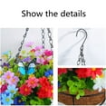 thumbnail image 3 of Artificial Hanging Basket with Flowers, Artificial Hanging Flowers in Basket for Patio Garden Porch Decor, Fake Hanging Plants for Outdoors Indoors Yard Garden Patio Home Room Porch Decorations, 3 of 7