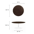 thumbnail image 5 of Modway Lippa 36" Round Wood Grain Coffee Table in White Cherry Walnut, 5 of 6