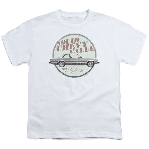 Trevco CHV196-YT-4 Chevrolet & Do the BU Youth 18-1 Short Sleeve T-Shirt, White - Extra Large