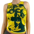 thumbnail image 1 of Gibobby Chaleco de cuello redondo sin mangas con estampado de cabeza de tinta para mujer(L,CH), 1 of 5