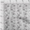 thumbnail image 2 of oneOone Polyester Spandex Light Gray Fabric Asian Floral Craft Projects Decor Fabric Printed By The Yard 56 Inch Wide, 2 of 4