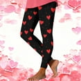 thumbnail image 2 of ZyeKqe Leggings for Women High Waisted Cute Heart Print Tights Casual Stretchy Gym Skinny Yoga Pants, 2 of 9