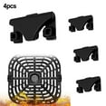 thumbnail image 4 of Gerich 4 Pcs Air Fryer Silica Gel Tip Replacement for Air Fryer Grill Pan Rubber Bumpers Black, 4 of 14