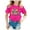 Hot Pink, variant on Toddler Boy First Grade Shirts Lightweight Breathable O-Neck Short Sleeve First Grade Rainbow Girls Boys 1st Grade Squad T-Shirt