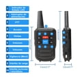 thumbnail image 3 of Pack 2 Walkie Talkies C50 99 Canales 2W 5km 400-480MHz Radio De Comunicacion Portatil Radios Recargable Frecuencia Modelo Negro, 3 of 4