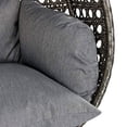 thumbnail image 7 of Island Gale Luxury Comfort 2 Person Outdoor, Patio, Hanging Wicker Swing Chair (X Large, Charcoal Wicker w Charcoal Cushion) Frame Color: Bronze or Black Pending Availability., 7 of 7