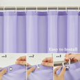 thumbnail image 4 of Cortina de Ducha Grande Cortina de Ducha Impermeable, con 16 Ganchos, Púrpura, Super Ancha, 240 x 180 cm, Cortinas de Bañera para Baño, Antimoho, Lavable a Máquina, Poliéster Textil, 4 of 5