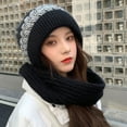 thumbnail image 2 of ievspot 1 Pcs Womens Winter Beanie Hat and Knitted Scarf Set with Pom Soft Warm Knit Skull Cap for Women, 2 of 8