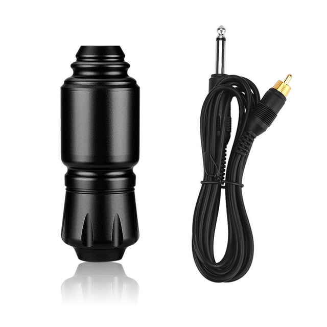 Motor eléctrico Corto Pen Rotary Pen Aluminio Máquina de aleación Strong Liner Shader Professional RCA Interfaz Arte Herramienta de Belleza Principiantes Negro Advancent CE001303-01B
