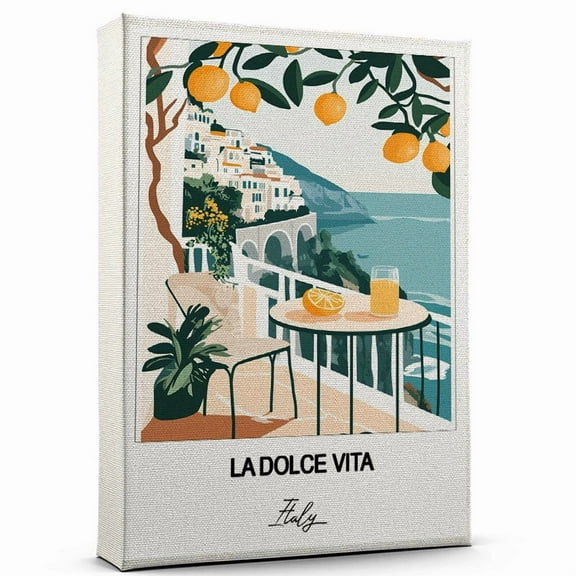 La Dolce Vita Canvas Wall Art – Travel-Inspired Home Decor Featuring Italy Art Canvas – Unique Gift for Travel Canvas – Ready to Hang