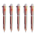 thumbnail image 2 of Yunuuuoa 6-in-1 Multicolor Retractable Ballpoint Pen, 0.7mm Fine Point Writing Pens for Office, School, Students, Smooth Ink Gel Pens, Bulk Pack, Click Pens, Gifts, Supplies, 2 of 9