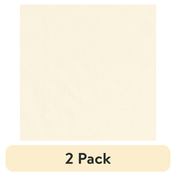 (2 pack) Mainstays 1.5 Yards 100% Cotton Light-weight Flannel Solid, Ivory, 42" Wide for Crafts