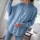 thumbnail image 1 of Pntutb, suéter de punto de manga de muñeca suelta para mujer de otoño e invierno, suéter de medio cuello alto de Color sólido Pntutb Pntutb-3660, 1 of 5