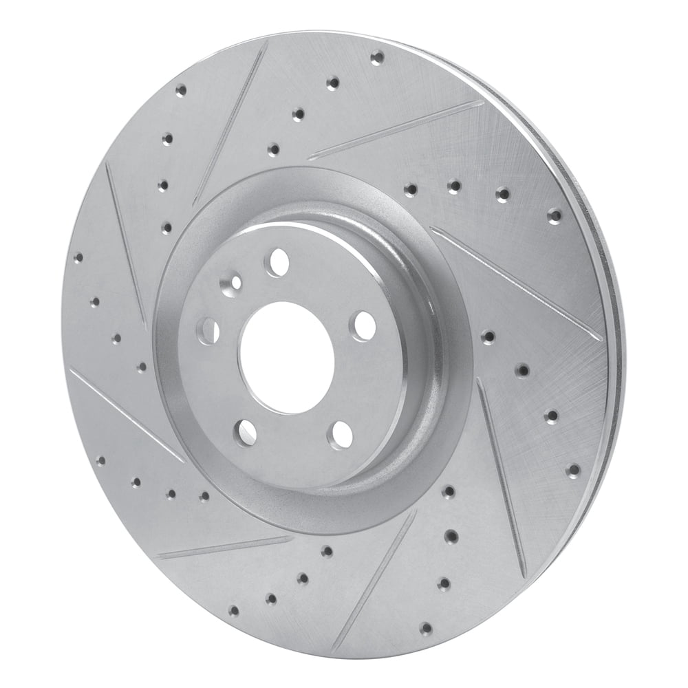 Dynamic Friction Company 631-27053L DFC Brake Rotor - Drilled And Slotted - Silver