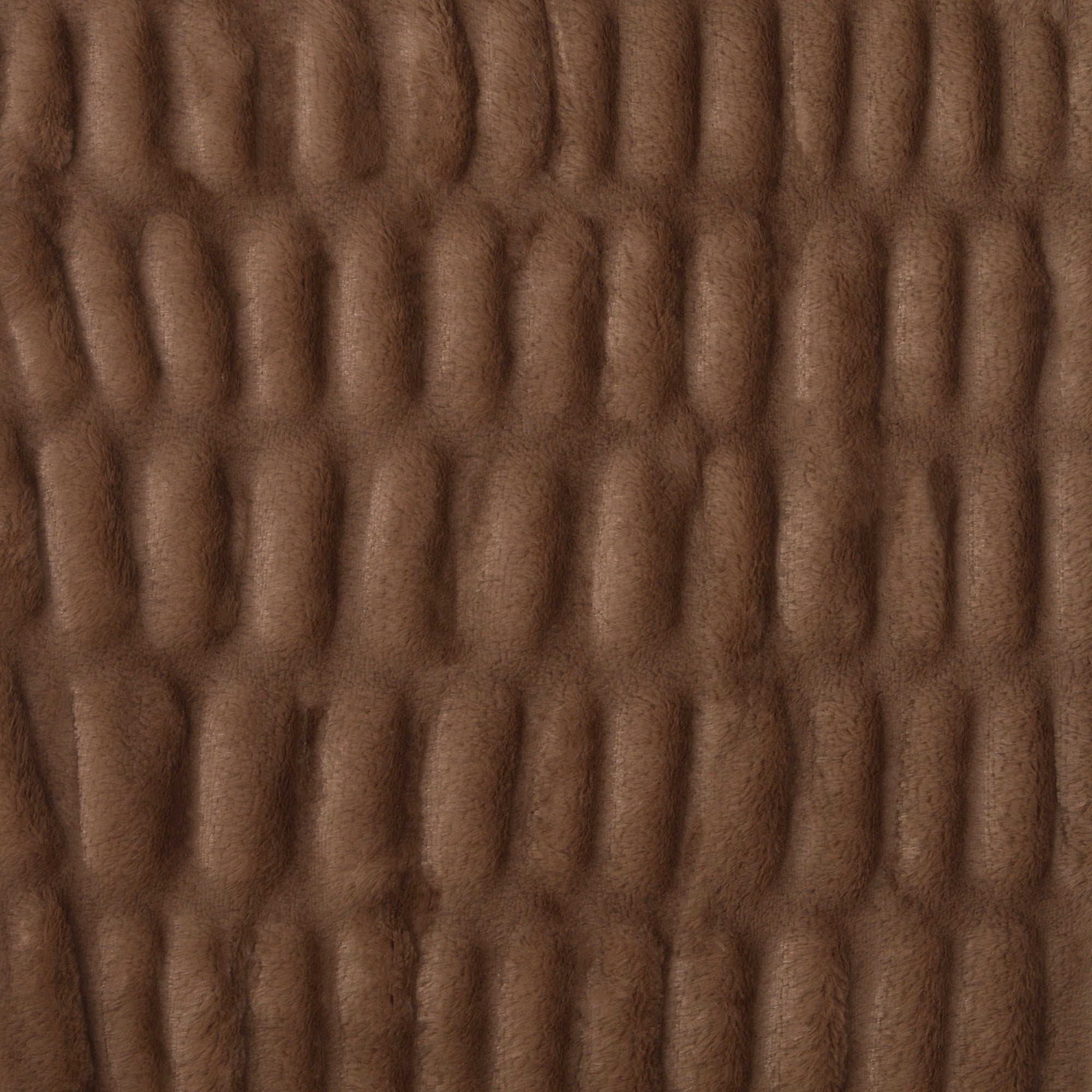 Faux Fur Throw Blanket - 50x60 Inch Luxury Rouched Design - Soft Plush Blanket for Couch, Sofa, and Bed - Premium Warm Cozy Home Decor - Brown