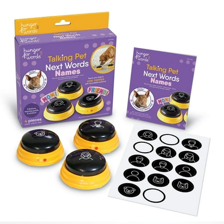 UPC: 0765023093537 | Hunger for Words Talking Pet Next Words 3-Piece Recordable Buttons for Dog Communication