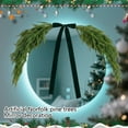 thumbnail image 5 of Artificial Norfolk Pine Decoration, Features A Soft Velvet Bow, Suitable For Hanging On Mirrors To Add Festive Touch To Christmas Decor, 5 of 6
