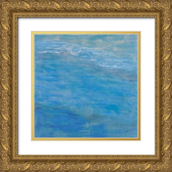 Shanti, Shima 15x15 Gold Ornate Wood Framed with Double Matting Museum Art Print Titled - On Earth as In Heaven