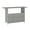 Gray, variant on BizChair Indoor/Outdoor Wicker Rattan Patio Bar Counter Table with 2 Shelves, Gray