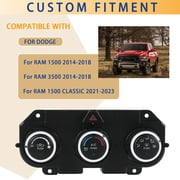 68268190AA Front Temperature Climate Control Module For Dodge Ram 1500 2500 2014-2018 For Ram 1500 Classic 2021-2023, AC Heater Climate Control Panel Replace# 68186217AD 68236776AB-black-A