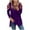 Purple, variant on Aoochasliy Ladies Tops Winter Clothes Tops Clothes Long Sleeve V-neck Solid Color Blouses Off Shoulder Out Chest Drill Top