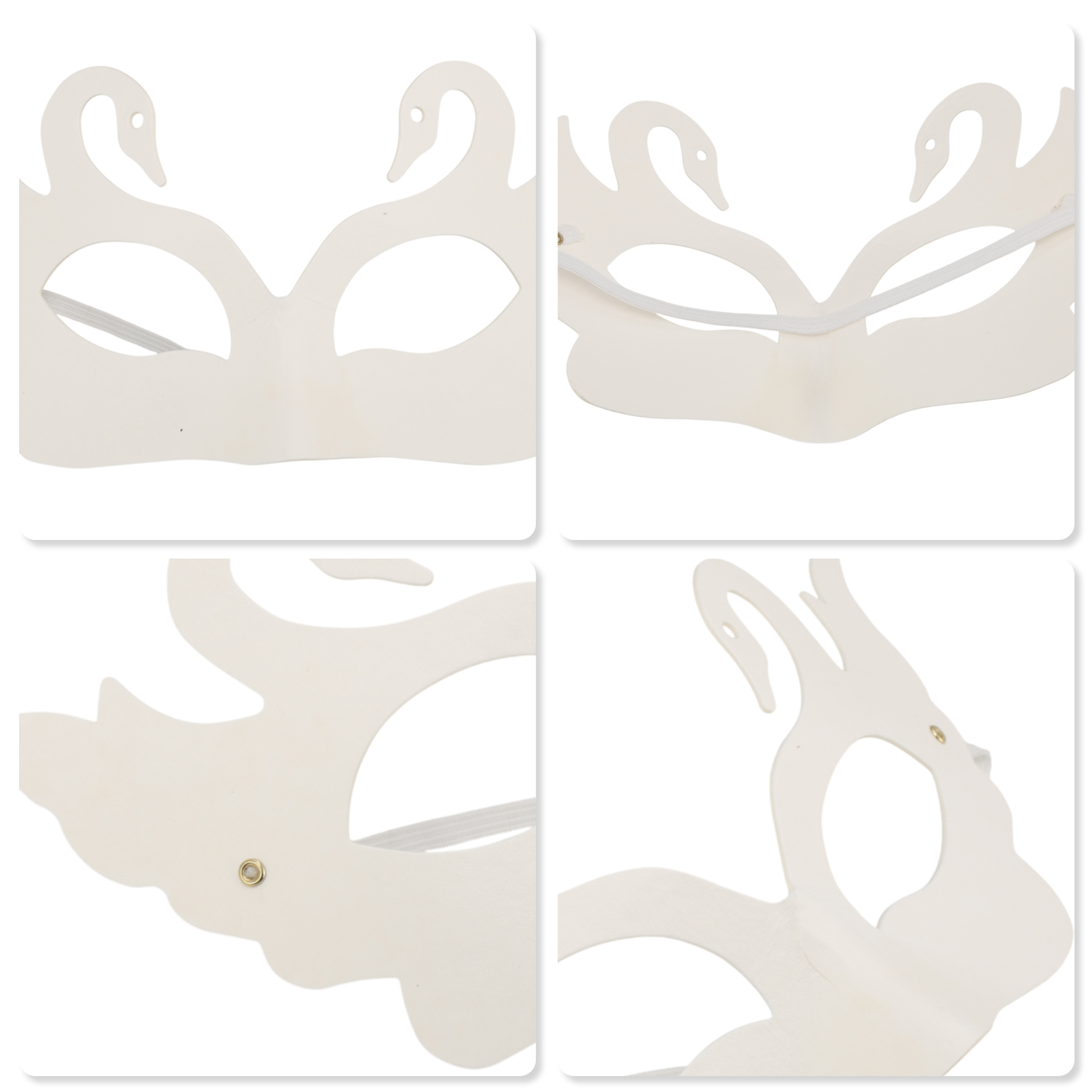 Unique Bargains 1 Pack Elegant Hand-Painted Party Mask White Pattern 11