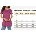 thumbnail image 7 of Fantaslook Short Sleeve T Shirts for Women Crew Neck Side Split Tunic Tops Casual Summer Shirts, 7 of 7
