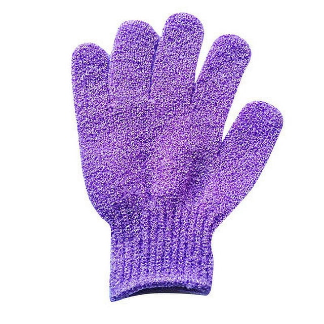 Fiudx Guantes Exfoliantes de Cinco Dedos, Toallas de Baño Exfoliantes, Cepillos de Baño Gruesos, Limpieza Eficaz de La Piel, Masaje Cómodo, Artículos Esenciales de Baño para Adultos, Reutilizables y