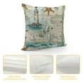 thumbnail image 4 of Autua Lighthouse Seagulls Starfish Graphic Decorative Throw Pillow Cover for Home Couch Living Room Bed Sofa Square 1PC 24x24in, 4 of 5