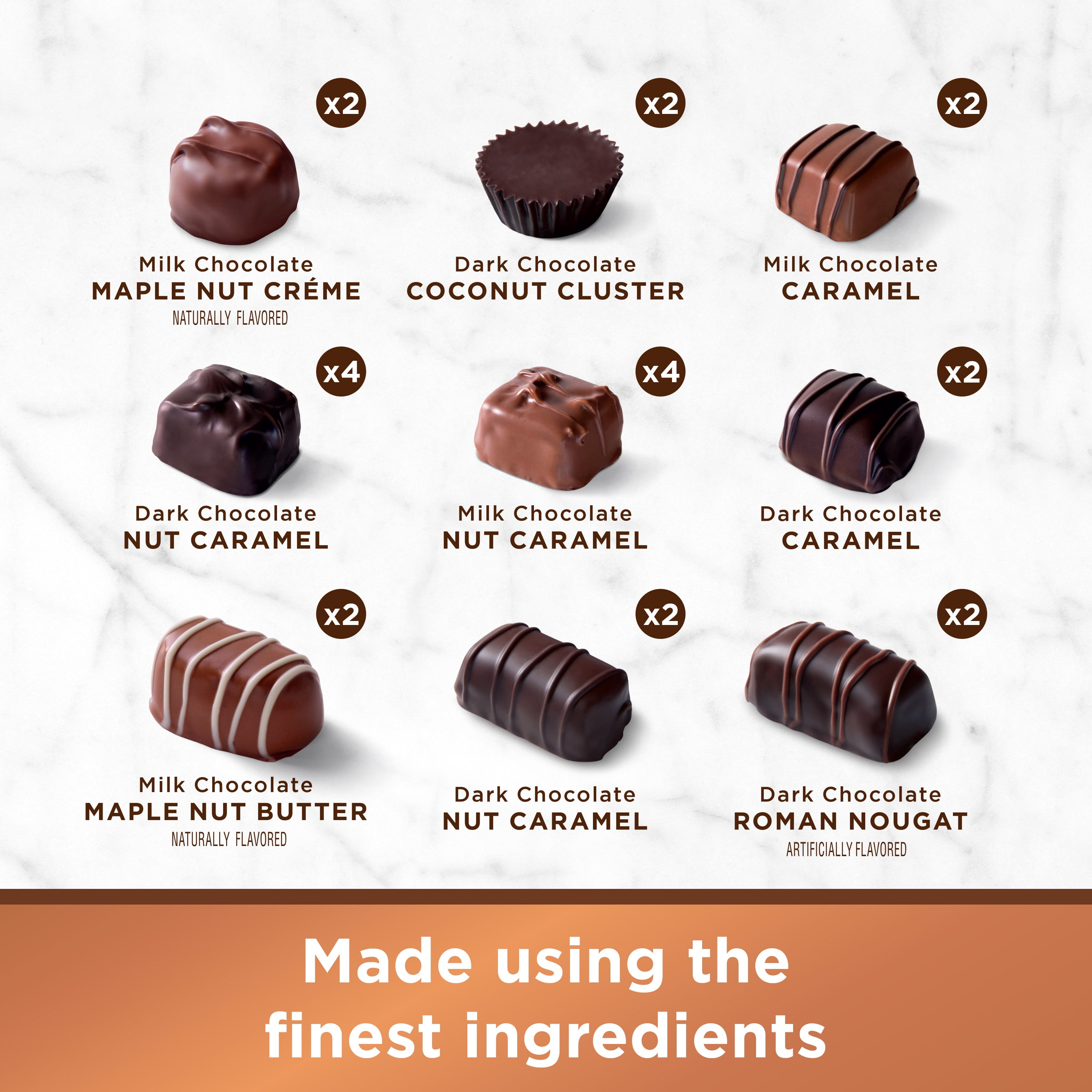 RUSSELL STOVER Assorted Milk & Dark Chocolate Gift Box, 32